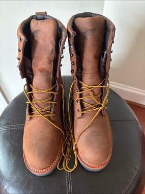 Red wing Shoes 620 LoggerMax Brown Leather Work Boots - Men's 9 D